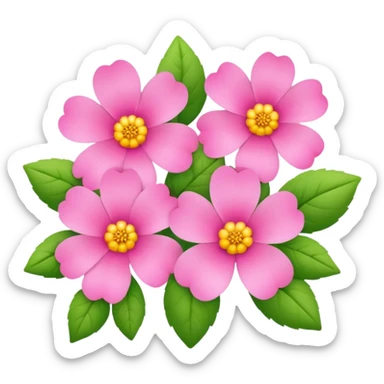 Pink flowers sticker