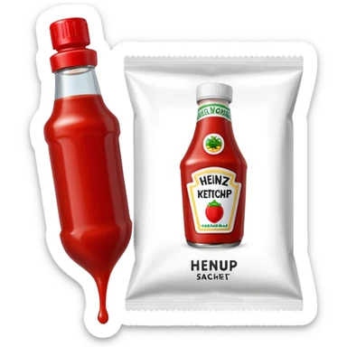 One Heinz Ketchup Sachets 10ml sticker