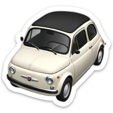 black fiat 500 sticker