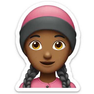 girl wearing bonnet sticker