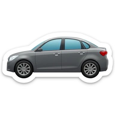 Grey colour syden car emoji sticker