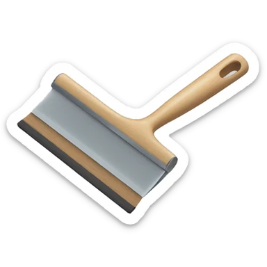 squeegee with long wooden handle sticker