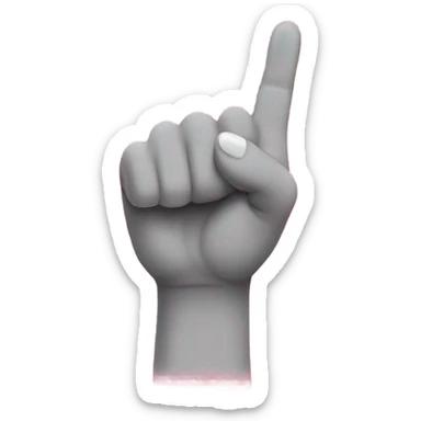 🤟🏻 with a pink cast on the thumb  sticker