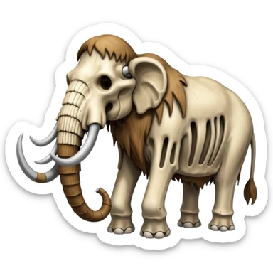 skeleton of a mammoth sticker