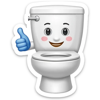 thumbs up skibidi toilet sticker