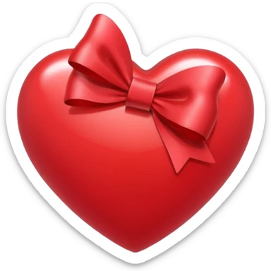 heart with a bow, kpop sticker