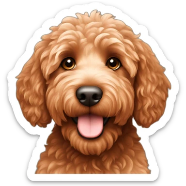 Copper labradoodle sticker