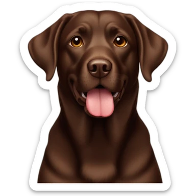 Chocolate labrador sticker
