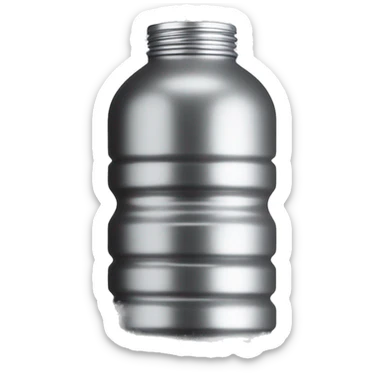 Waterbottle black silver screw top lid sticker