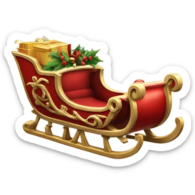 Santa's-sleigh sticker