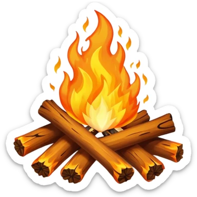 Bonfire campfire sticker