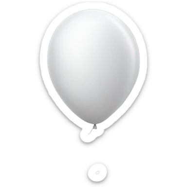 white balloon sticker