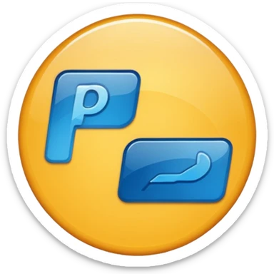 create an icon of the pay pal sticker