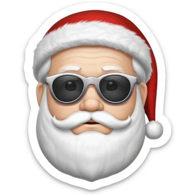 santa claus with shades sticker
