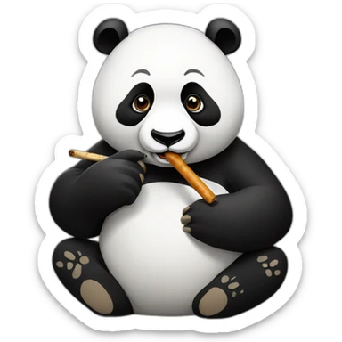 Panda avec un cigare  sticker