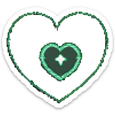 Wu-Tang Clan W symbol inside a heart sticker