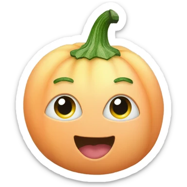 courgette inside peach sticker