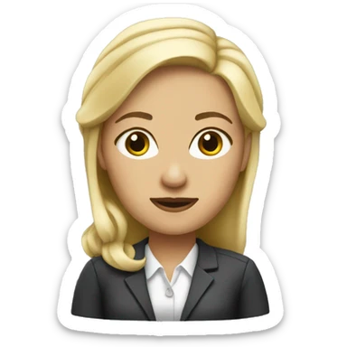 Semi blonde banker woman sticker