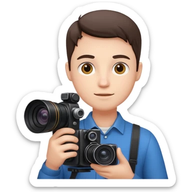 photographer with camera sticker