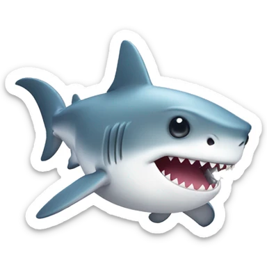 Cute little chubby Shark sticker