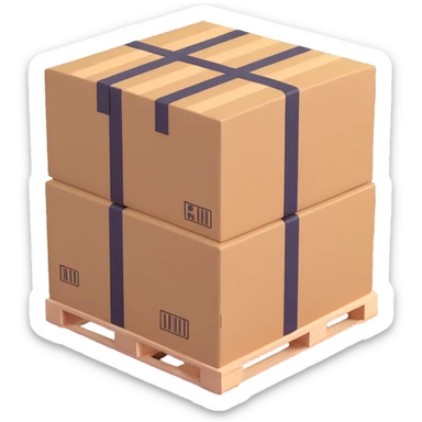 palletized boxes cargo sticker