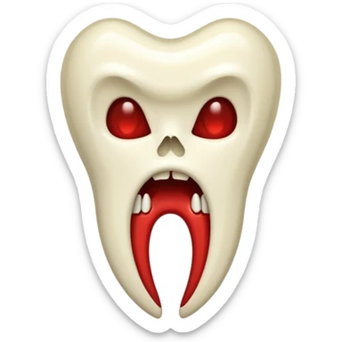 Vampire tooth sticker