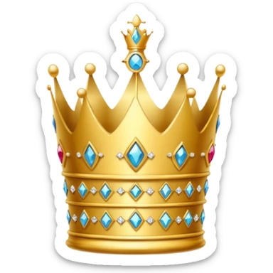 an  old crown in a glass showcase sticker