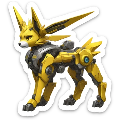 Futuristic mechanical Jolteon-mecha full body sticker
