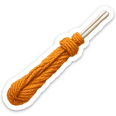 crochet hook and yarn sticker