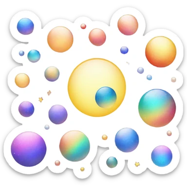 Card with iridescent moons sticker