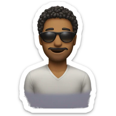 The subduet emoji with tge sunglasses  on Its emoji  not  avatar sticker