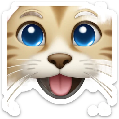 This Emoji 😻 but with blue heart eyes. sticker