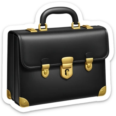 a briefcase with money and a closed lock in front of it sticker
