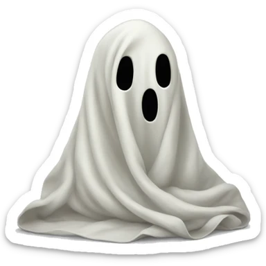 Ghost with a blanket sticker