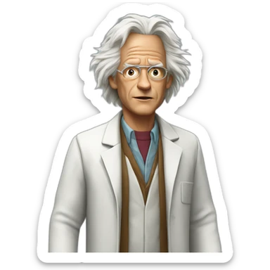 doc brown back to the future sticker