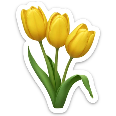 Yellow tulips sticker