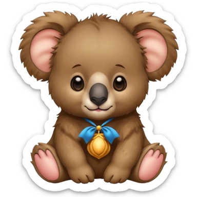 a lions mane on a Baby koala bear 🐨🦁 sticker
