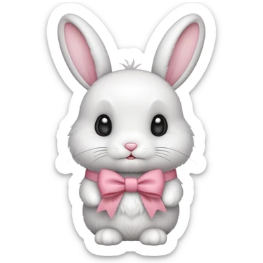 Conejo con moño sticker