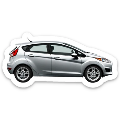 2012 Gray Ford Fiesta hatchback sticker