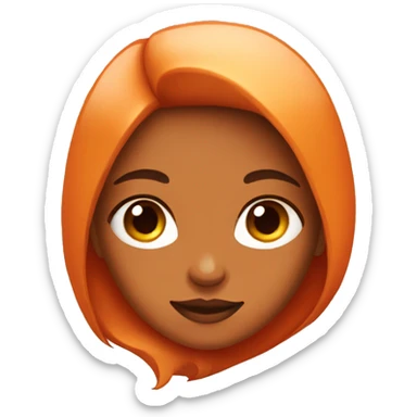 Girl with a fox face sticker