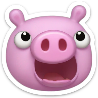 Mutated peppa pig sticker