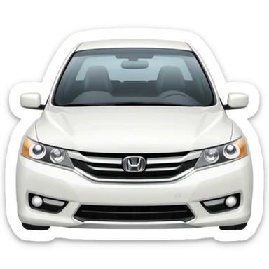white honda accord clear headlights sticker