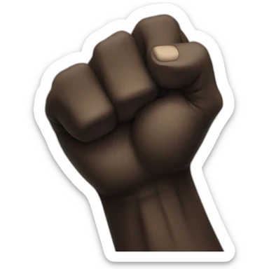 Pure Black fist sticker
