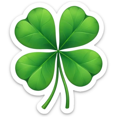 Lucky four leaf  sticker