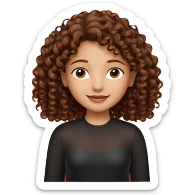 A **simple emoji-style icon** of a **black transparent plastic folder**, sleek and minimal, with **rounded corners**, subtle translucency, soft shading, and a **small illustrated logo of a canela-skinned girl with natural curly hair and a warm smile**, simplified and icon-like.
 sticker