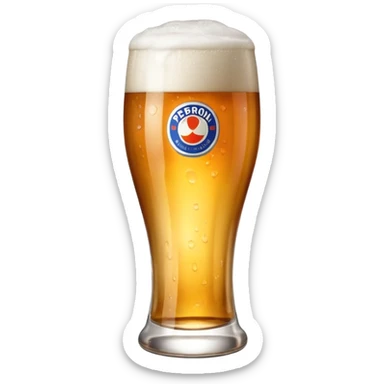 Peroni beer glass sticker