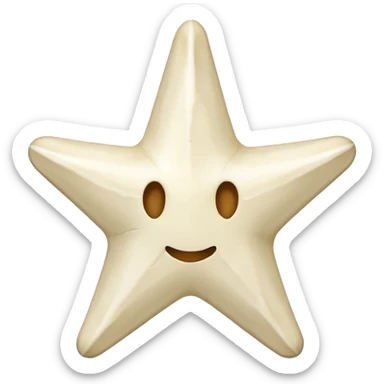 starshape made of bone. no face . no outer ridge. no eyes. no. nose. no mouthjust teh star sticker