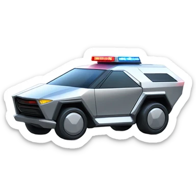 cybertruck police car sticker