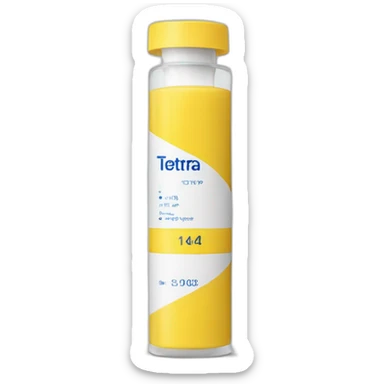 tetra easy test strips bottle white sticker