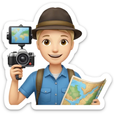 Photo Enthusiast + tripod strap, Tour Group. sticker